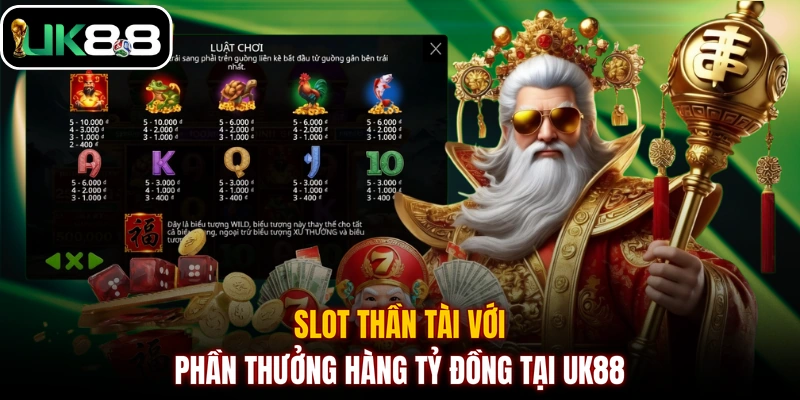 Slot Thần Tài với phần thưởng hàng tỷ đồng tại UK88